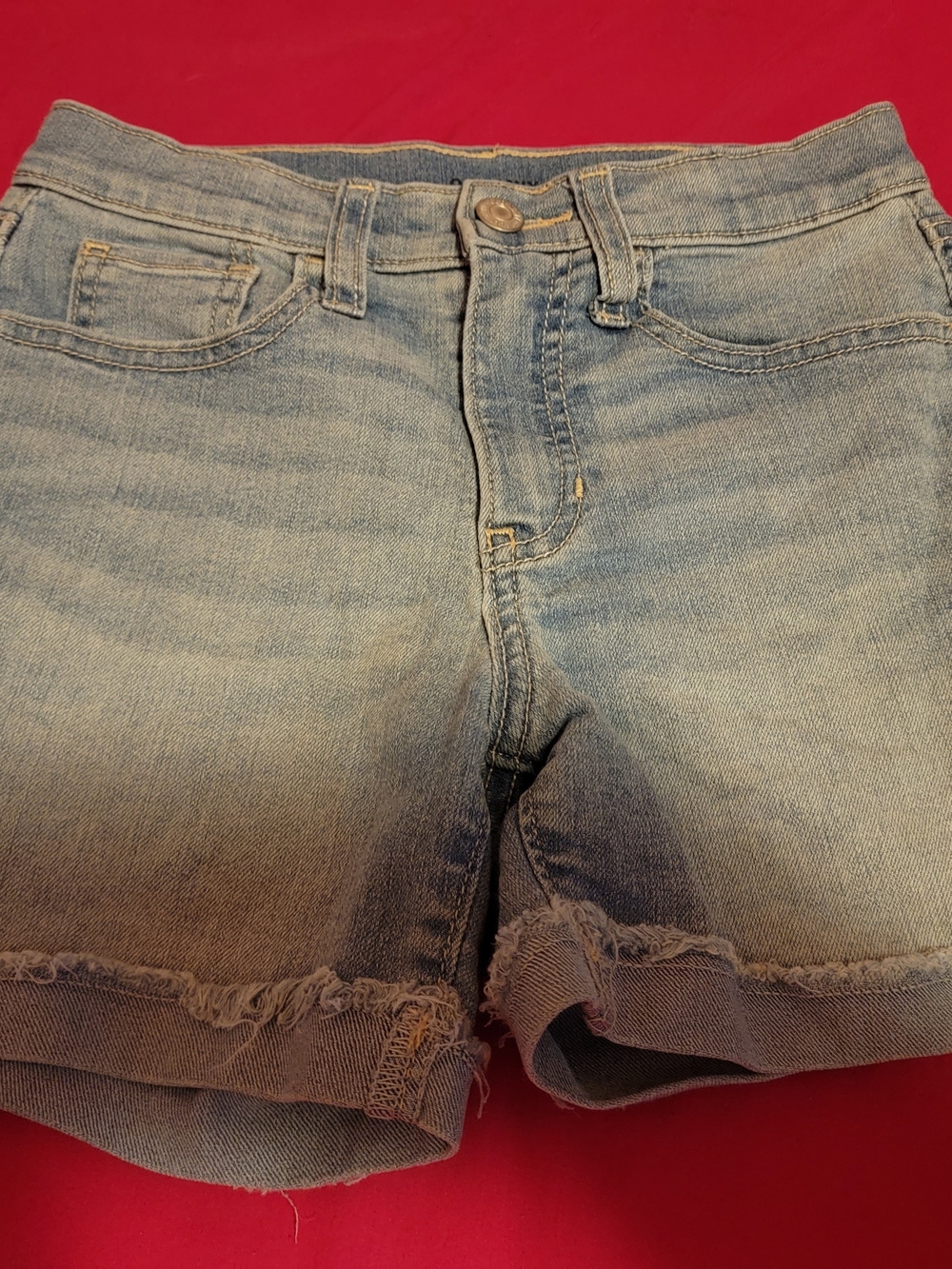 Old Navy Light Blue Denim Jean Shorts with Frayed Hem